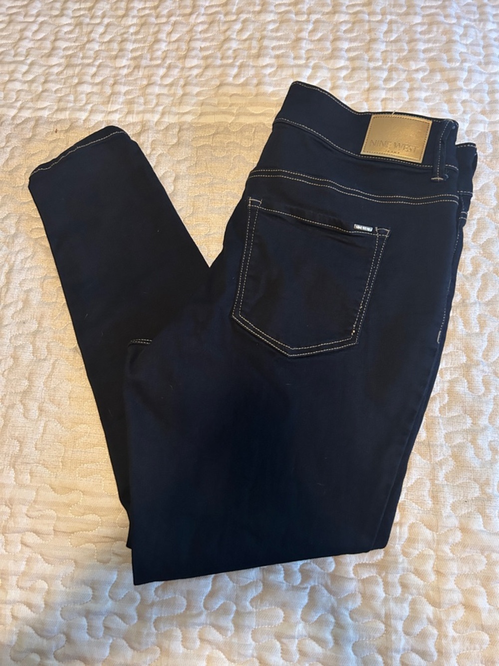 NINE WEST Skinny Jeans. Dark Denim, Stretch